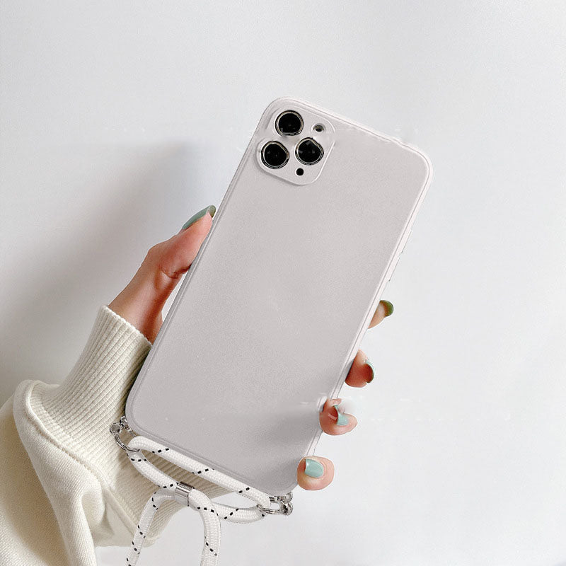 Creative And Simple Liquid Silicone Lanyard Phone Case