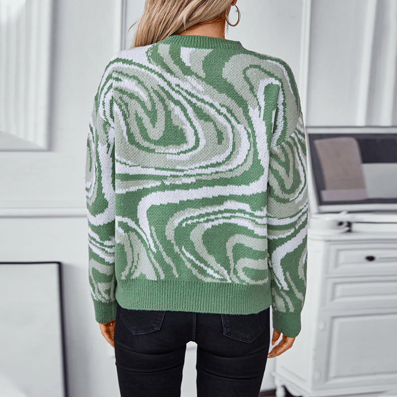 Cross-border Sweater Jacquard Coat