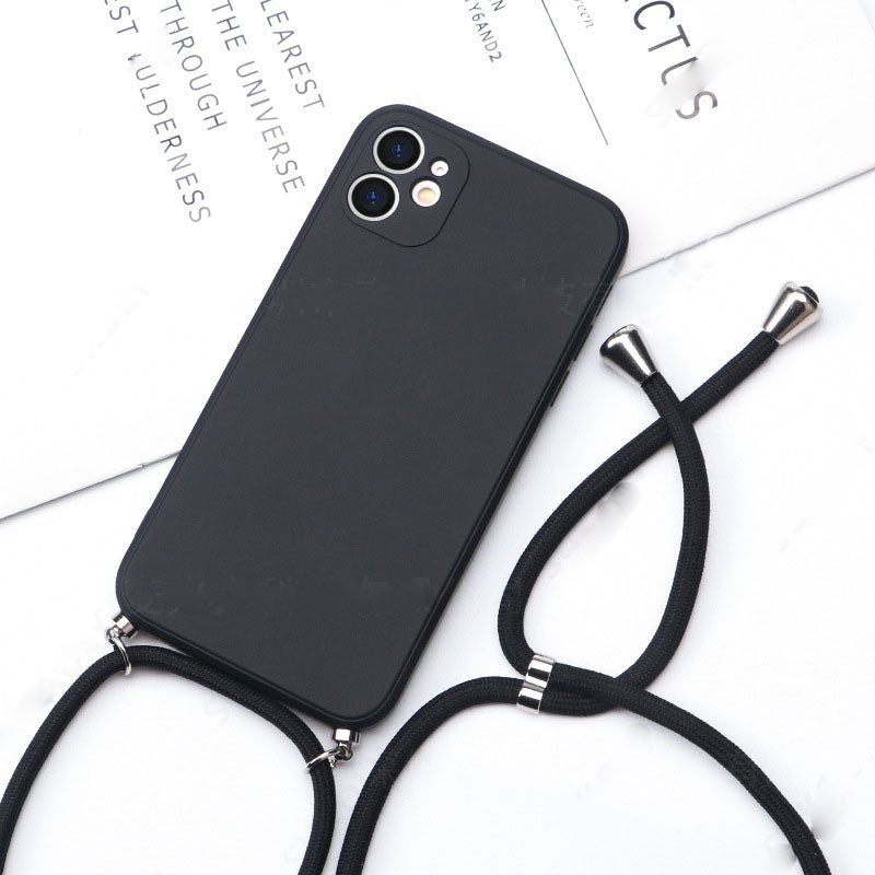 Creative And Simple Liquid Silicone Lanyard Phone Case