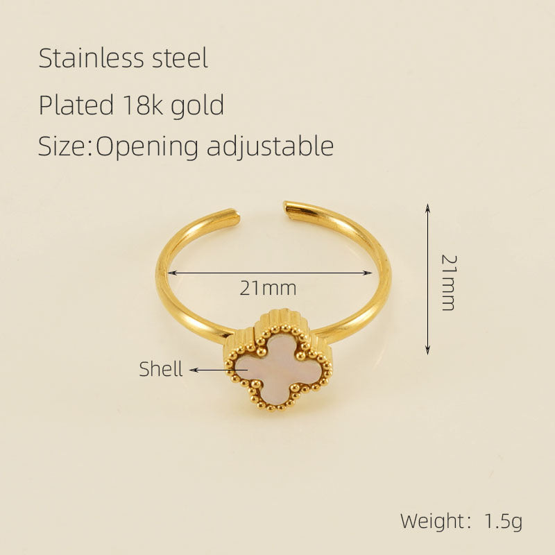 Heart-shaped Stainless Steel Ring Female Niche