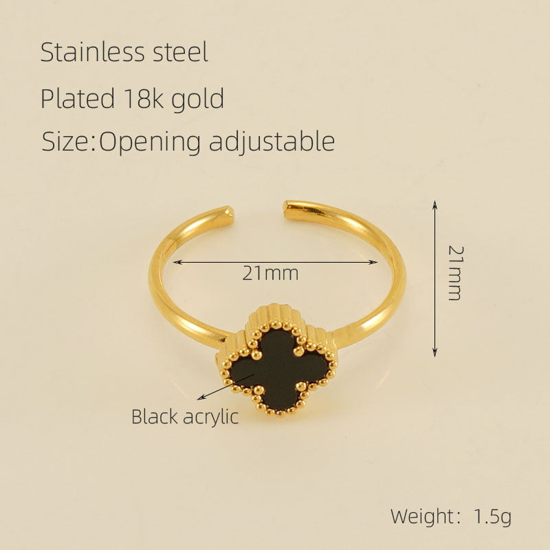 Heart-shaped Stainless Steel Ring Female Niche