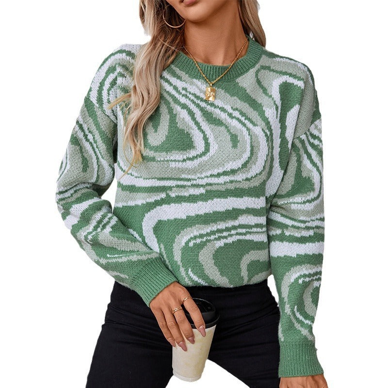 Cross-border Sweater Jacquard Coat