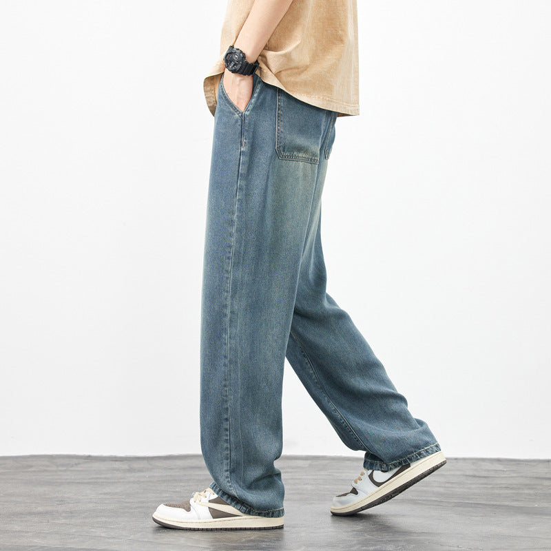 Men's Wide-leg High Street Loose Straight Casual Pants