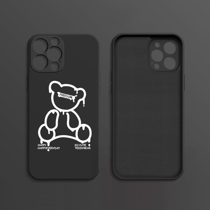 Fashion Bear Print Phone Case Protective Cover
