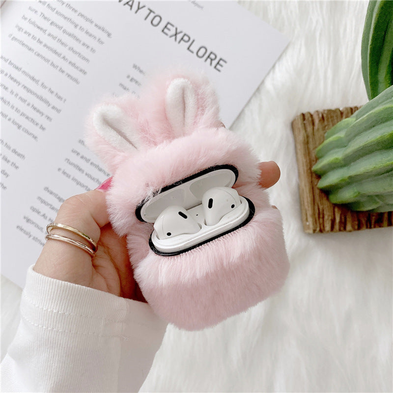 Plush Rabbit Cute Simple Creative Anti-fall Earphone Shell