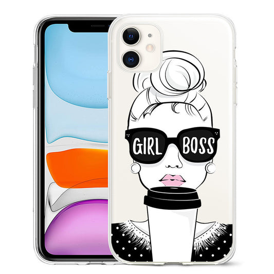 Art fashion hand painted black girl phone case