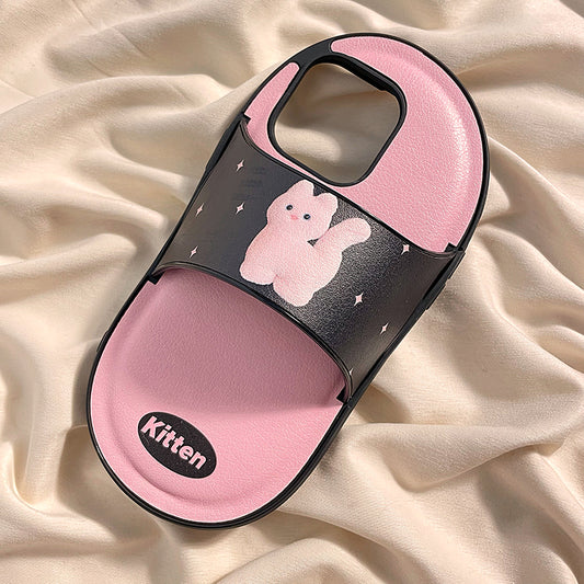 Cartoon Dog Slippers Suitable For 14 Phone Case 15 Pro13pro Leather 15promax Girl Heart 12 11 Silicone 14pro Phone Case