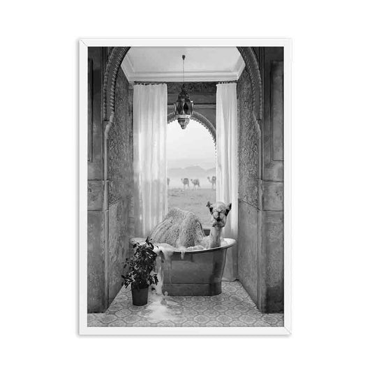 Canvas Painting Animal Posters Camel Elephant Giraffe Children's Bathroom