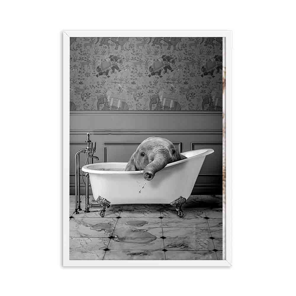 Canvas Painting Animal Posters Camel Elephant Giraffe Children's Bathroom