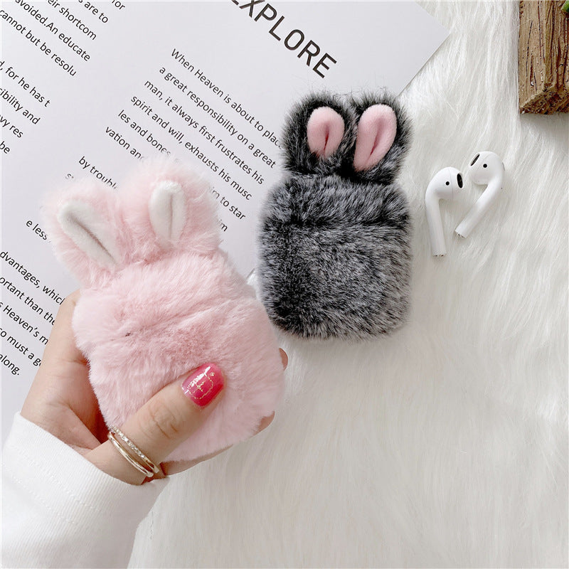 Plush Rabbit Cute Simple Creative Anti-fall Earphone Shell