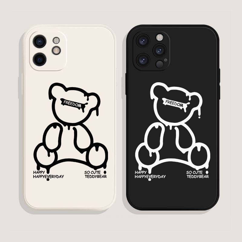 Fashion Bear Print Phone Case Protective Cover