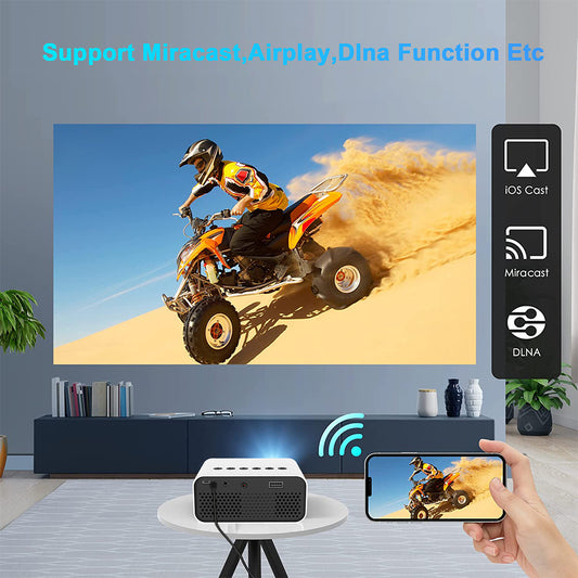 YT500 Home Mini Projector Mini Children's Home Portable Private Cinema HD LED Wired Wireless Phone Projection