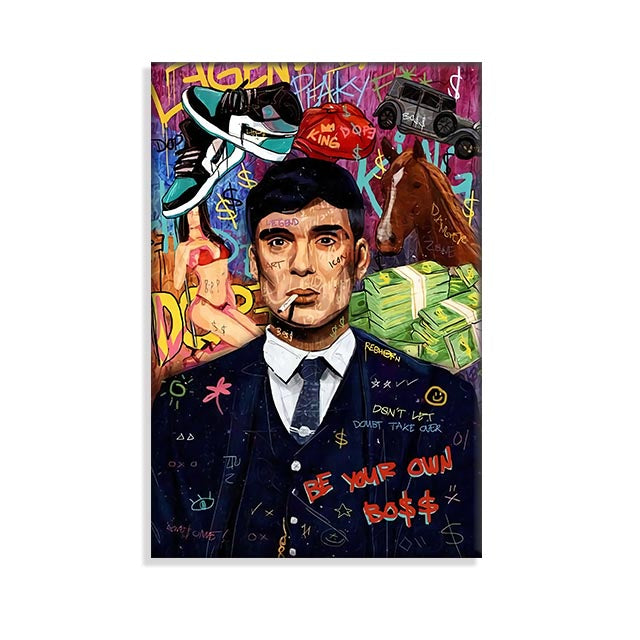 Picture Success Graffiti Poster Modern Wall Art Canvas Painting