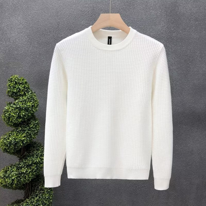 Loose Round Neck Sweater Men's Knitted Shirt