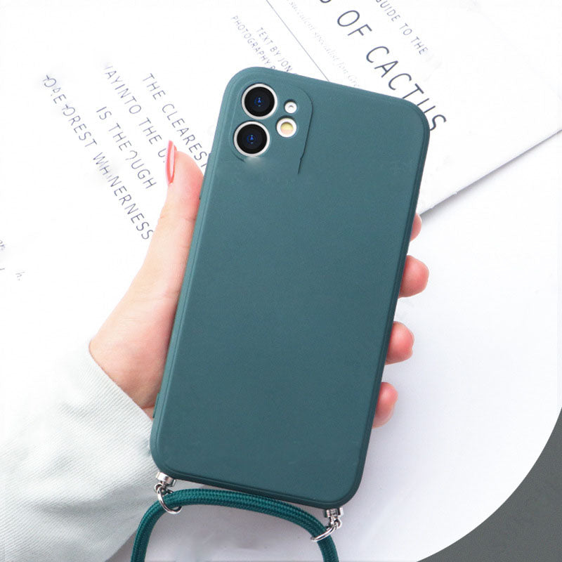 Creative And Simple Liquid Silicone Lanyard Phone Case