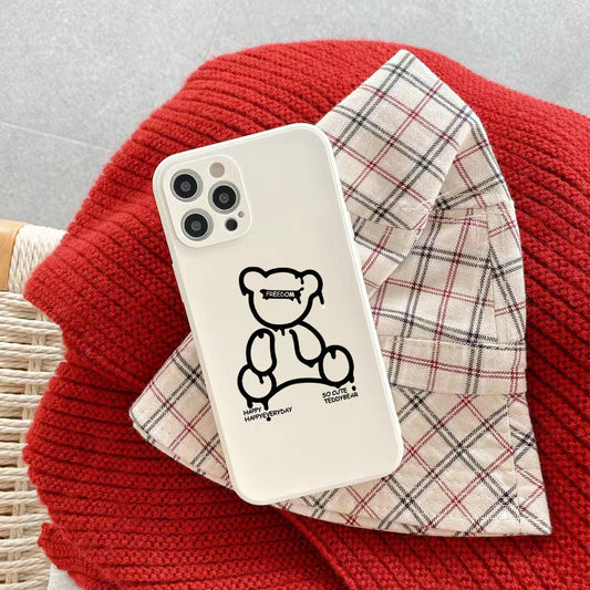 Fashion Bear Print Phone Case Protective Cover
