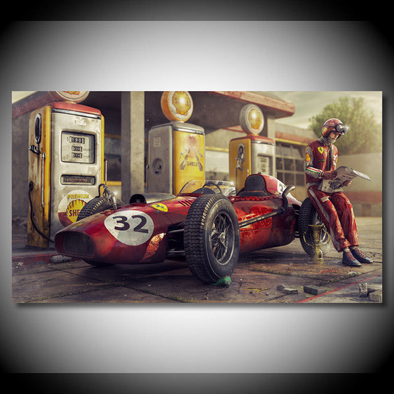 Classic Racing Vintage Poster Art Canvas Painting