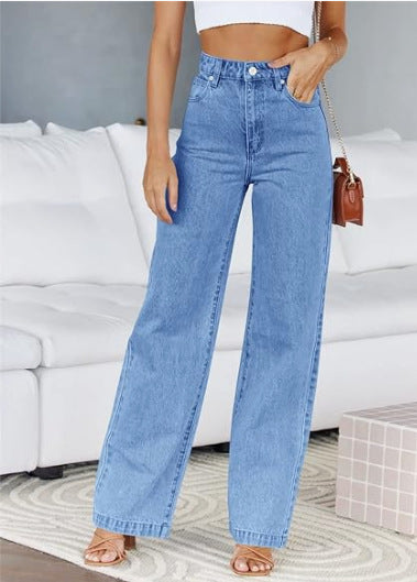 Mode Damen Jeans Lose All-Matching Straight