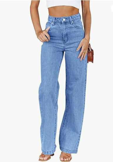 Mode Damen Jeans Lose All-Matching Straight