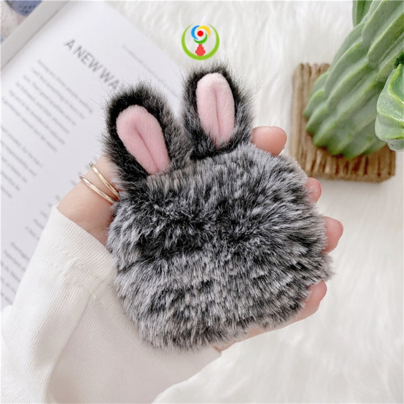 Plush Rabbit Cute Simple Creative Anti-fall Earphone Shell