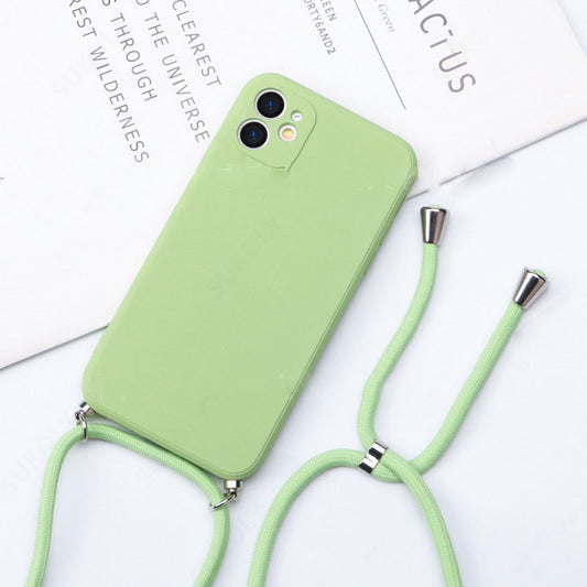 Creative And Simple Liquid Silicone Lanyard Phone Case