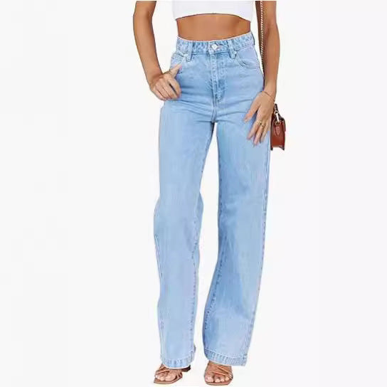 Mode Damen Jeans Lose All-Matching Straight