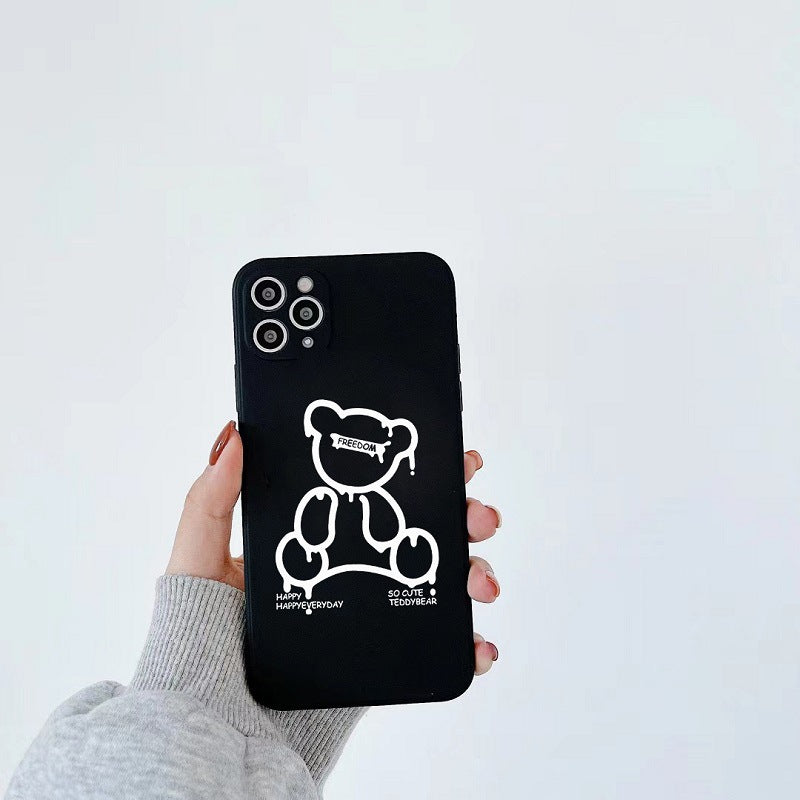 Fashion Bear Print Phone Case Protective Cover